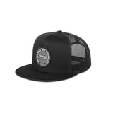 Tensor Race Badge Flatbill Trucker Hat | Snapback | Black