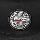 Tensor Race Badge Flatbill Trucker Hat | Snapback | Black