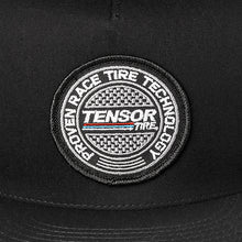 Load image into Gallery viewer, Tensor Race Badge Flatbill Trucker Hat | Snapback | Black
