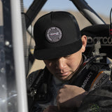Tensor Race Badge Flatbill Trucker Hat | Snapback | Black